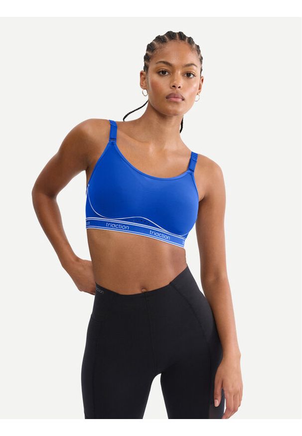 Triumph Biustonosz sportowy Triaction Cardio Breeze 10226411 Niebieski. Kolor: niebieski. Materiał: syntetyk