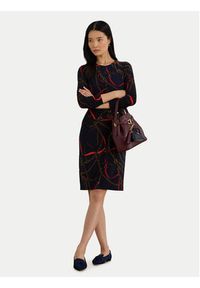 Lauren Ralph Lauren - LAUREN RALPH LAUREN Sukienka codzienna 200P03736001 Granatowy Slim Fit. Okazja: na co dzień. Kolor: niebieski. Materiał: syntetyk. Typ sukienki: proste. Styl: casual #5