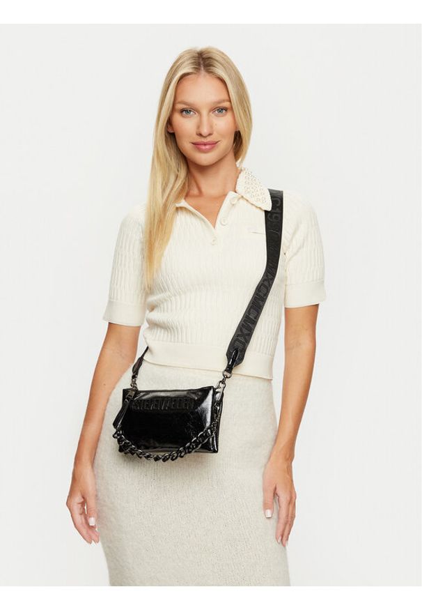 Steve Madden Torebka Bnicco SM13001162-BLK Czarny. Kolor: czarny. Materiał: skórzane