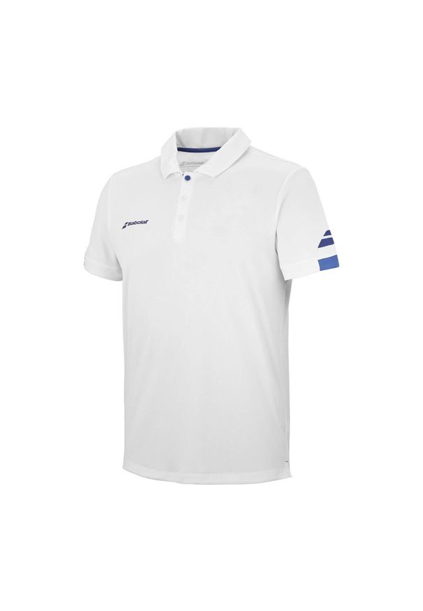 Koszulka polo męsa Babolat Play. Typ kołnierza: polo. Kolor: biały