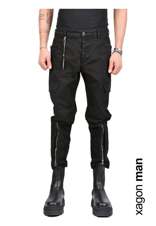 Xagon Man Spodnie "Felmut". Materiał: tkanina. Wzór: aplikacja