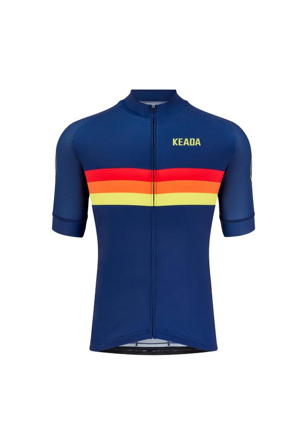 KEADA SPORTS - Męska koszulka kolarska z krótkim rękawem – Sunrise. Kolor: niebieski. Długość rękawa: krótki rękaw. Długość: krótkie. Sport: kolarstwo