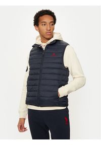 U.S. Polo Assn. Bezrękawnik MUP3267 Granatowy Regular Fit. Typ kołnierza: polo. Kolor: niebieski. Materiał: syntetyk. Długość rękawa: bez rękawów