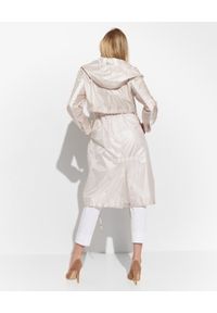 DIEGO M - Kremowy płaszcz przeciwdeszczowy. Kolor: biały. Materiał: materiał. Sezon: lato #3