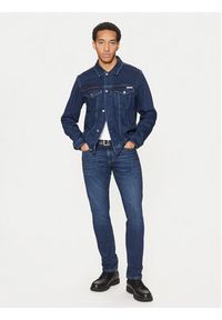 Calvin Klein Jeans Kurtka jeansowa J30J326553 Granatowy Straight Fit. Kolor: niebieski. Materiał: bawełna