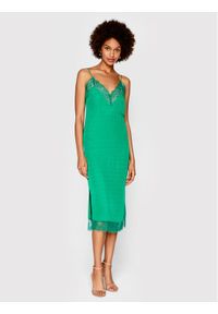 TwinSet - TWINSET Sukienka koktajlowa 222TP2092 Zielony Regular Fit. Kolor: zielony. Materiał: wiskoza. Styl: wizytowy