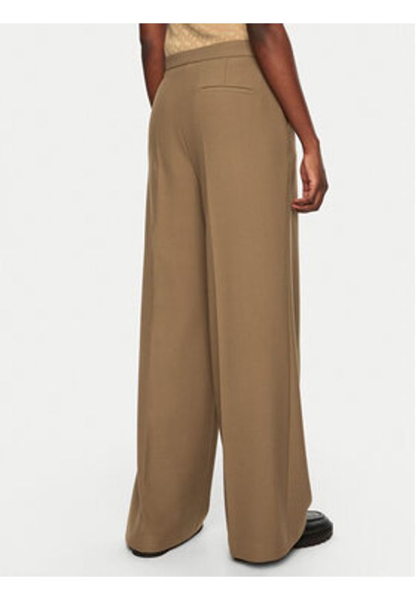 BOSS Spodnie palazzo Tupita 50531846 Brązowy Wide Leg. Kolor: brązowy. Materiał: wiskoza