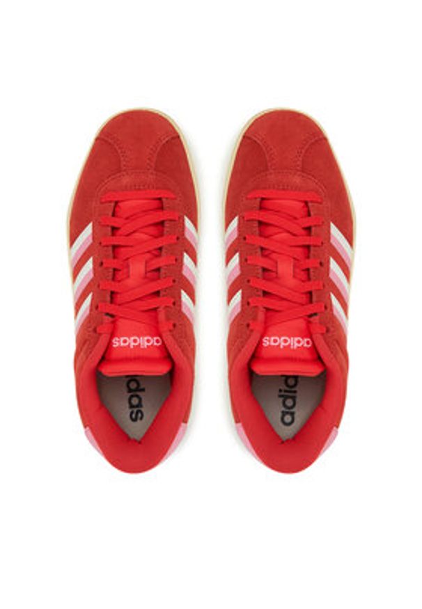 Adidas - adidas Sneakersy VL Court Bold JI1786 Czerwony. Kolor: czerwony. Materiał: zamsz, skóra