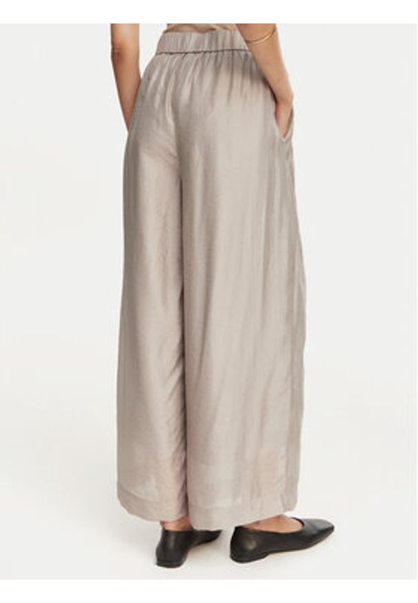 Eleh Spodnie materiałowe SS260269 Szary Wide Leg. Kolor: szary. Materiał: wiskoza