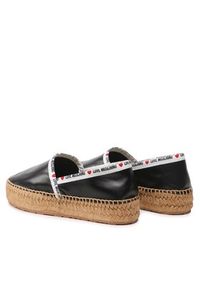 Love Moschino - LOVE MOSCHINO Espadryle JA10323G1GIA0000 Czarny. Kolor: czarny. Materiał: skóra