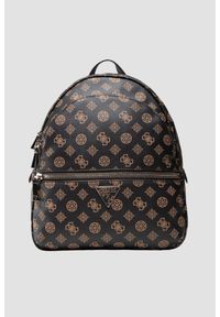 Guess - GUESS Brązowy plecak damski Manhattan. Kolor: brązowy. Materiał: skóra ekologiczna. Styl: casual