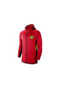Nike - Bluza męska nike nba atlanta hawks therma flex showtime hoodie university red. Kolor: czerwony. Materiał: poliester, elastan. Sport: bieganie