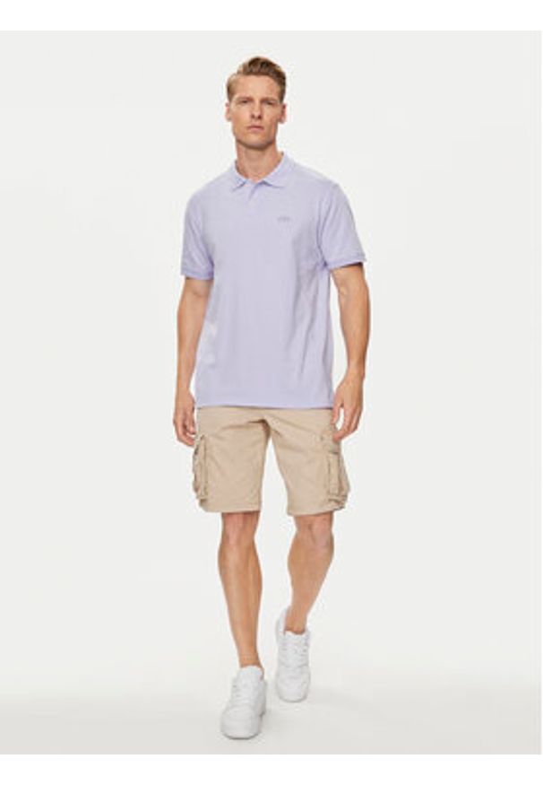 GAP - Gap Polo 586306-14 Fioletowy Regular Fit. Typ kołnierza: polo. Kolor: fioletowy. Materiał: bawełna