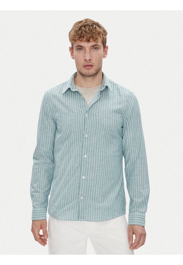 Marc O'Polo Koszula 526 7210 42358 Zielony Slim Fit. Typ kołnierza: polo. Kolor: zielony. Materiał: bawełna