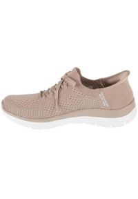 skechers - Buty sportowe Sneakersy damskie, Slip-Ins: Summits - New Daily. Kolor: beżowy. Sport: turystyka piesza