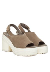 Converse Sandały Chuck 70 De Luxe Heel Mule A15071C Zielony. Kolor: zielony. Materiał: zamsz, skóra