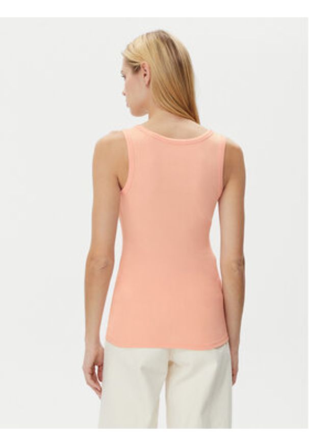 Guess Top W5GP29 KA0H1 Beżowy Regular Fit. Kolor: beżowy. Materiał: bawełna