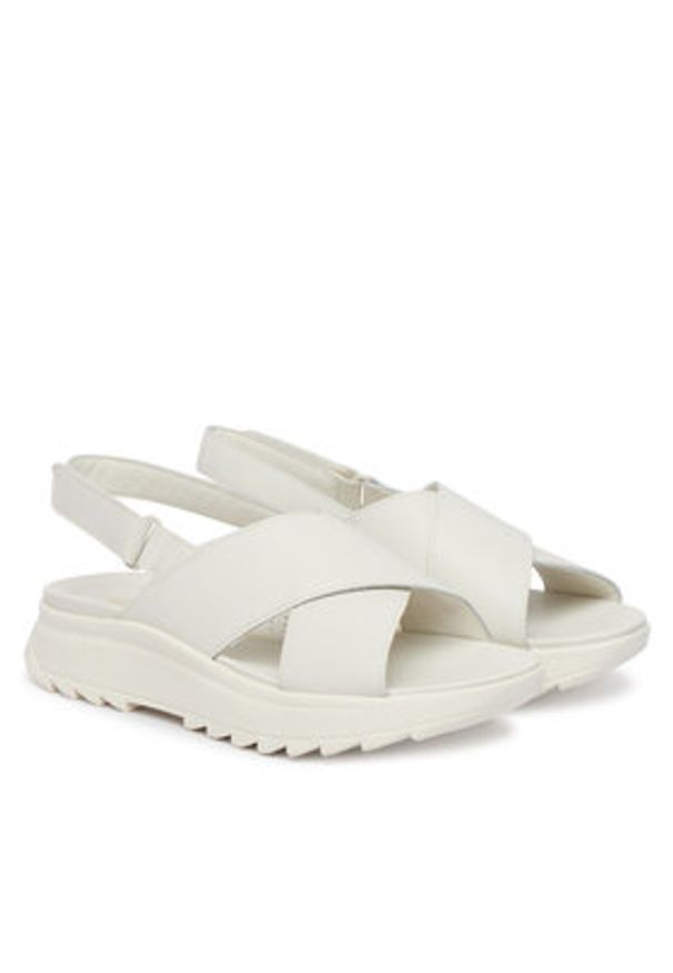 Clarks Sandały DashLite Wish 26186583 Biały. Kolor: biały. Materiał: skóra