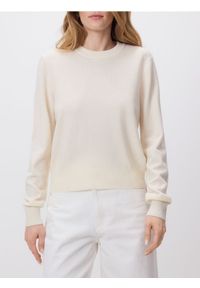 Reserved - Sweter z wełny merino - złamana biel. Materiał: wełna