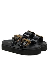 Versace Jeans Couture Klapki 78VA3SM1 Czarny. Kolor: czarny. Materiał: skóra #3
