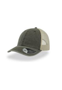 ATLANTIS - Czapka Unisex Case Pigment Barwiona 6panelowa Trucker. Kolor: zielony