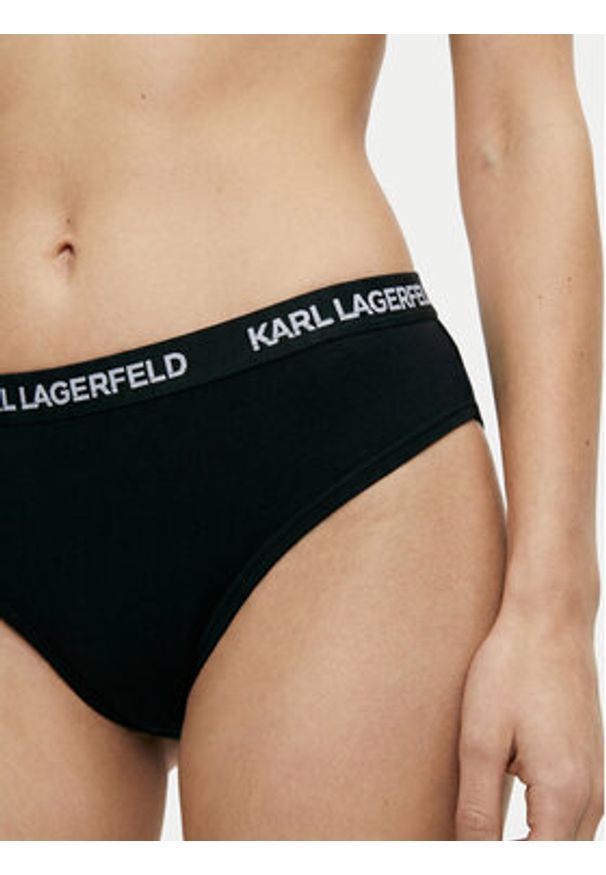 Karl Lagerfeld - KARL LAGERFELD Komplet stringów B1W47031 Czarny. Kolor: czarny. Materiał: bawełna