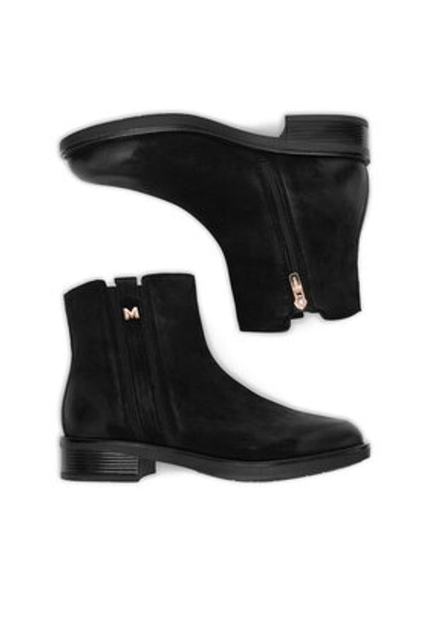 MEXX Botki CEO-MX/032C-WI23 Czarny. Kolor: czarny. Materiał: nubuk, skóra