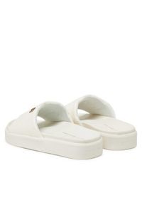 TOMMY HILFIGER - Tommy Hilfiger Klapki Platform Monogram Poolslide FW0FW08526 Biały. Kolor: biały. Materiał: skóra. Obcas: na platformie #5