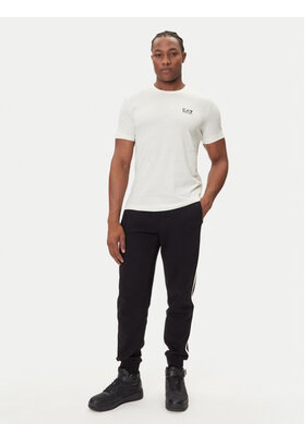 EA7 Emporio Armani T-Shirt 8NPT25 PJVPZ U1105 Beżowy Regular Fit. Kolor: beżowy. Materiał: bawełna