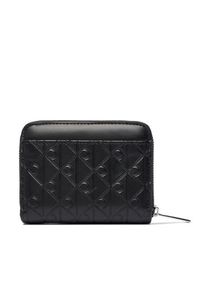 Calvin Klein Mały Portfel Damski Emblem Aop Embossed Zip Around LV04F1081G Czarny. Kolor: czarny. Materiał: skóra #3