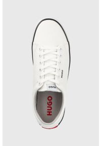 Hugo - HUGO tenisówki Dyer męskie kolor biały. Nosek buta: okrągły. Zapięcie: sznurówki. Kolor: biały. Materiał: guma