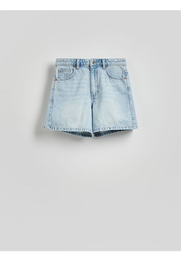 Reserved - Jeansowe szorty - niebieski. Kolor: niebieski. Materiał: jeans
