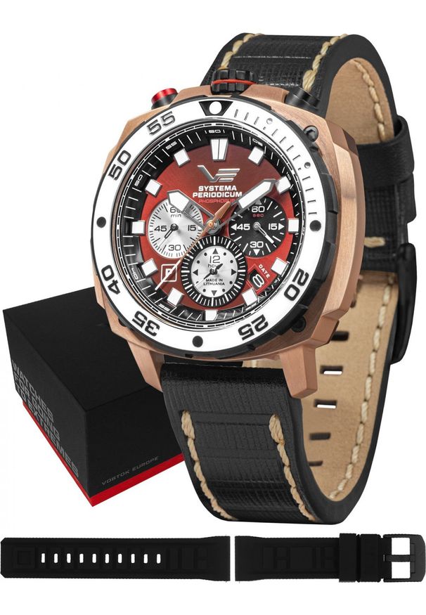 Zegarek Vostok Europe Zegarek męski Vostok Europe VK67-650E724 czarny. Kolor: czarny