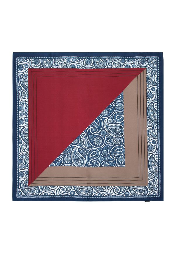 Wittchen - Damska apaszka jedwabna wzorzysta duża. Okazja: na spotkanie biznesowe, na co dzień. Kolor: brązowy, wielokolorowy, czerwony. Materiał: jedwab. Sezon: lato. Styl: casual, elegancki, biznesowy