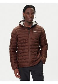 Jack Wolfskin Kurtka puchowa Passamani A61831 Brązowy Regular Fit. Kolor: brązowy. Materiał: syntetyk #1