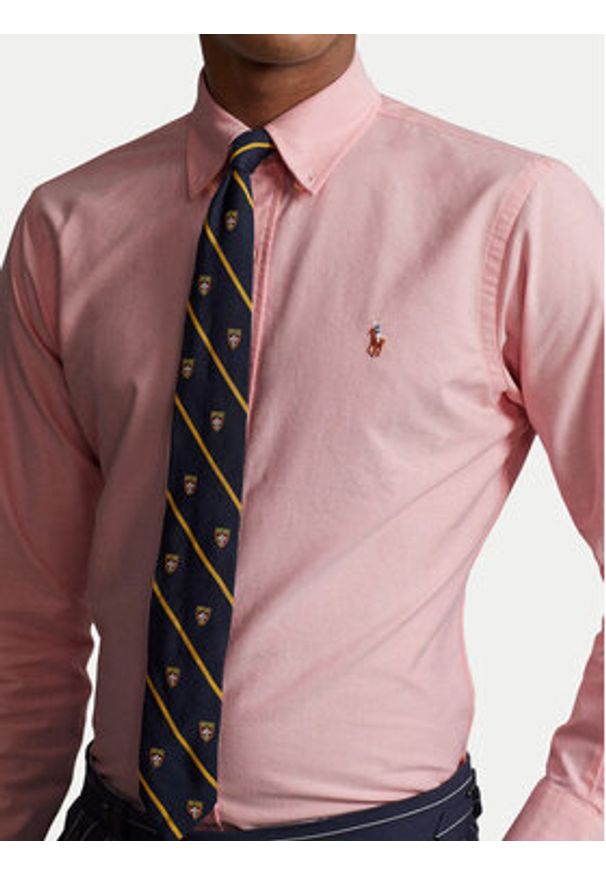 Polo Ralph Lauren Koszula Bsr 710792041 Różowy Custom Fit. Typ kołnierza: polo. Kolor: różowy. Materiał: bawełna