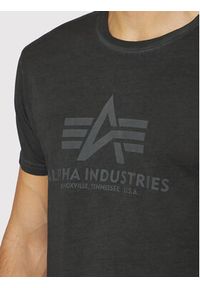 Alpha Industries T-Shirt Basic T Oildye 116515 Czarny Regular Fit. Kolor: czarny. Materiał: bawełna #3