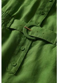 mango - Mango kombinezon Bellota kolor zielony z kołnierzykiemm. Okazja: na co dzień. Kolor: zielony. Materiał: włókno. Długość rękawa: krótki rękaw. Długość: krótkie. Styl: casual #6