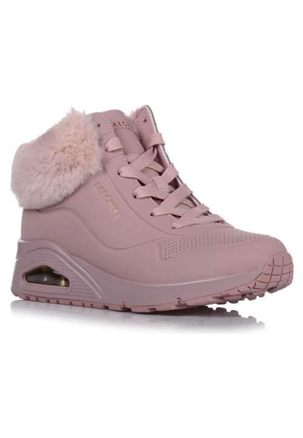 skechers - Buty do chodzenia dla dzieci Skechers Uno fall Air. Zapięcie: sznurówki. Kolor: różowy. Materiał: materiał, syntetyk. Szerokość cholewki: normalna. Sport: turystyka piesza