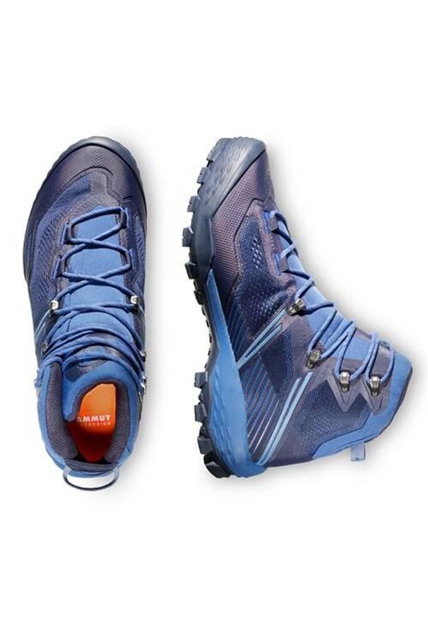 Buty trekkingowe męskie Mammut Ducan Ii High Gtx. Wysokość cholewki: za kostkę. Kolor: wielokolorowy, niebieski. Materiał: materiał, syntetyk. Szerokość cholewki: normalna