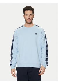 Adidas - adidas Bluza adicolor Classics 3-Stripes JN7026 Błękitny Regular Fit. Kolor: niebieski. Materiał: bawełna #1