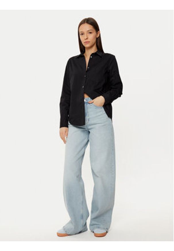GAP - Gap Koszula 841125-03 Czarny Loose Fit. Kolor: czarny. Materiał: bawełna