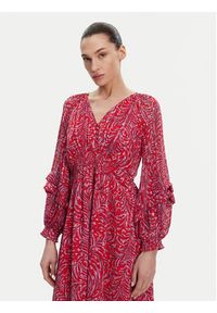 French Connection Sukienka codzienna 71YFO Czerwony Regular Fit. Okazja: na co dzień. Kolor: czerwony. Materiał: syntetyk. Typ sukienki: proste. Styl: casual
