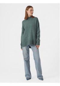 Vero Moda Sweter 10269229 Zielony Regular Fit. Kolor: zielony. Materiał: syntetyk