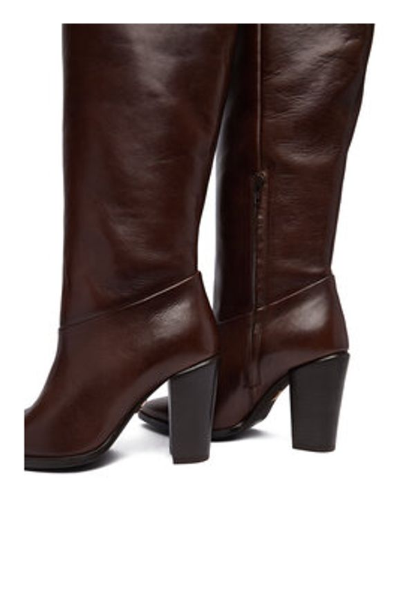 Bronx Kozaki 14410-V Brązowy. Kolor: brązowy. Materiał: skóra