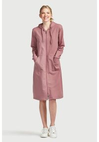 Cellbes - Długa kurtka dresowa. Kolor: różowy. Materiał: dresówka. Długość: długie #5