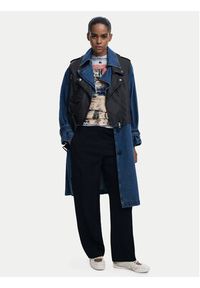 Desigual Płaszcz przejściowy Denimbike 25WWEW52 Niebieski Regular Fit. Kolor: niebieski. Materiał: bawełna #5
