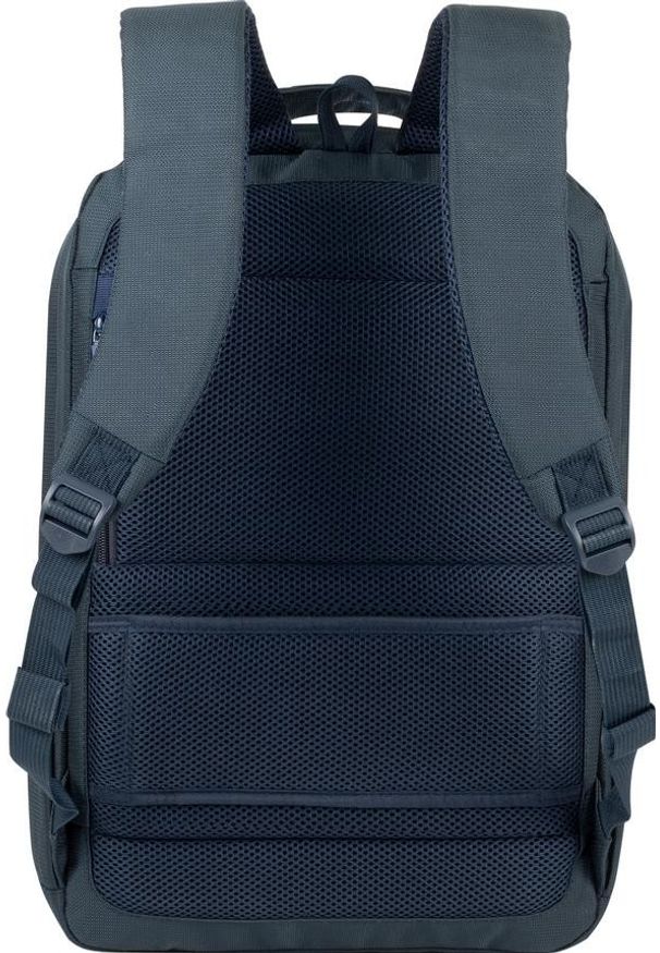 RIVACASE - Plecak Rivacase 8460 ciemno niebieski. Kolor: niebieski. Materiał: poliester, materiał. Wzór: paski. Styl: casual, młodzieżowy, elegancki