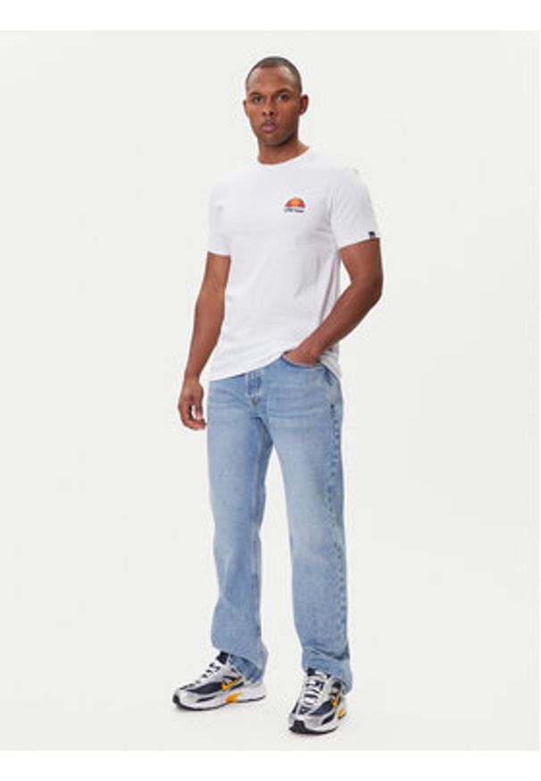 Ellesse T-Shirt Canaletto SHS04548 Biały Regular Fit. Kolor: biały. Materiał: bawełna