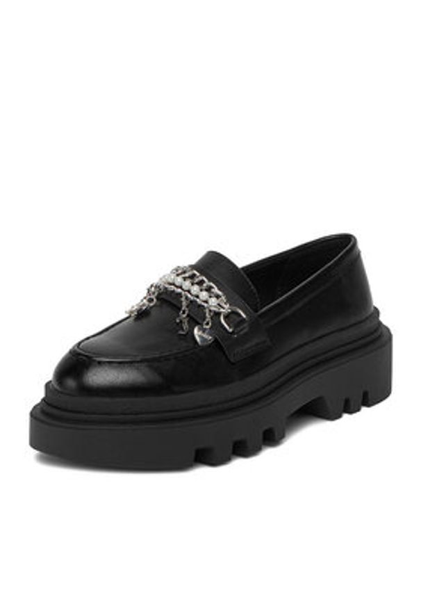 Juicy Couture Loafersy CEO-HY63020S-6A Czarny. Kolor: czarny. Materiał: syntetyk, materiał